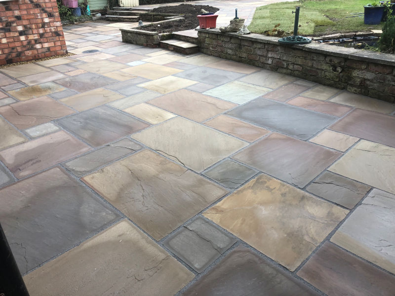 New Indian stone patio