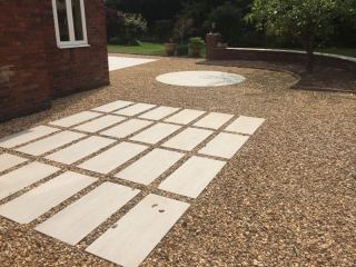 New patio by Paul Gibbons Landscapes Ltd