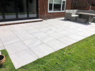 Porcelain patio by Paul Gibbons Landscapes Ltd