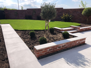 Garden makeover using porcelain tiles