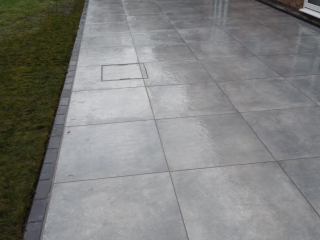 New porcelain patio using Marshalls porcelain paving